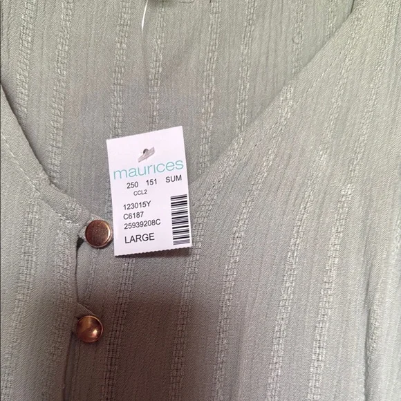 Maurices Light Green Camisole with Button Detail - Picture 4 of 4